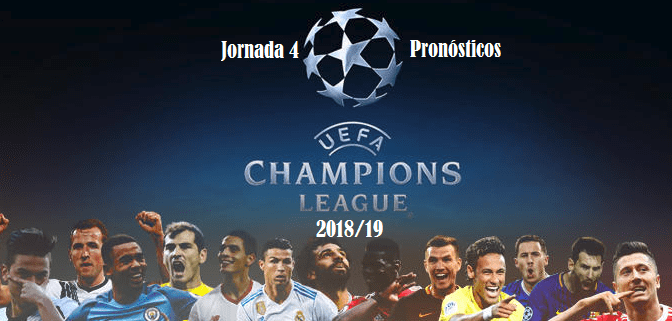 Pronósticos Champions jornada 4, temporada 2018/19