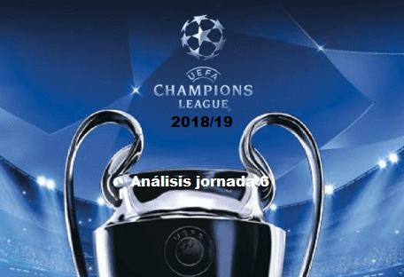 Análisis apuestas jornada 6 Champions 2018/19